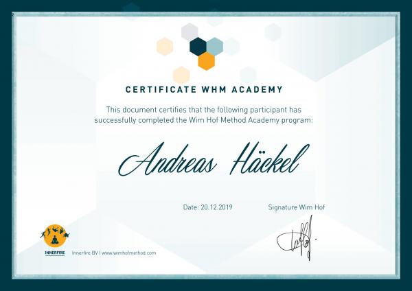 WHMA Certificate Andreas Haeckel 1